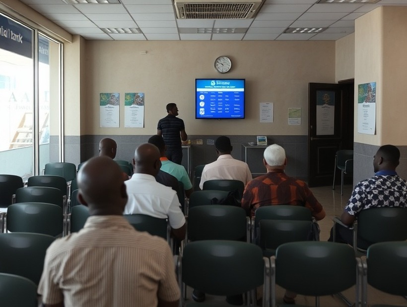 After — Tickets split by transaction type and an orderly waiting area.